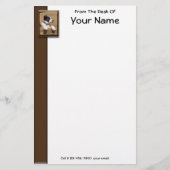 Cute Black White Slaping Puppy Photo Persoonlijk Briefpapier (Voorkant)