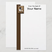 Cute Black White Slaping Puppy Photo Persoonlijk Briefpapier (Voorkant / Achterkant)