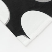 Cute Black & White Spooky Eyes Pattern Halloween Fleece Deken (Hoek)