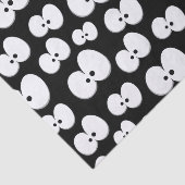 Cute Black & White Spooky Eyes Pattern Halloween Tissuepapier (Detail)