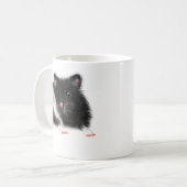 Cute Black white Syrian hamster cadeau accessoires Koffiemok (Voorkant links)