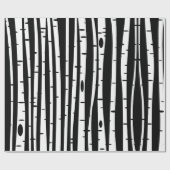 Cute black white tree pattern mouse pad drum stick cadeaupapier (Vlak)