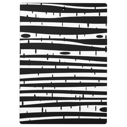 Cute black white tree pattern mouse pad drum stick klembord (Achterkant)