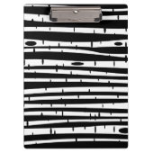 Cute black white tree pattern mouse pad drum stick klembord (Voorkant)