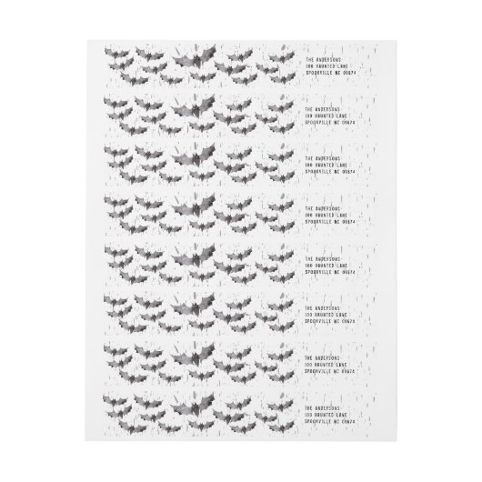 Cute Black & White Waterverf Bats Halloween (Vel)