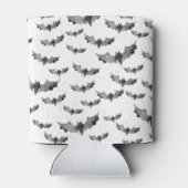 Cute Black & White Waterverf Bats Halloween Blikjeskoeler (Achterkant)