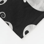 Cute Black & White Waterverf Ghosts Halloween Fleece Deken (Hoek)