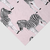 Cute Black White Zebra Animal Roze design Tissuepapier (Detail)