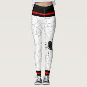 Cute Black Widow Spider en Web Leggings (Voorkant)