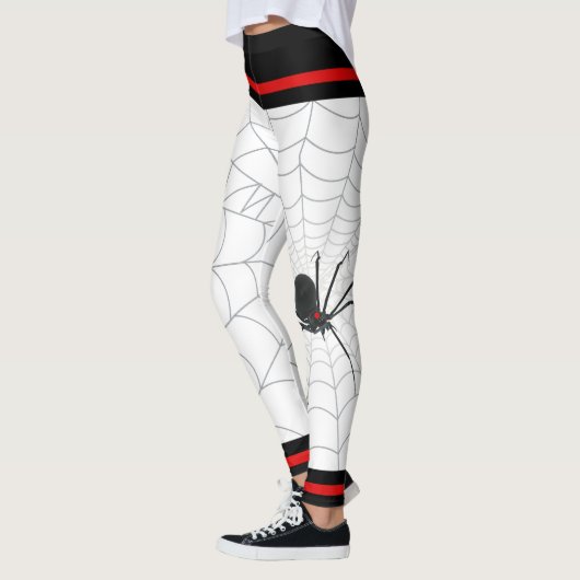 Cute Black Widow Spider en Web Leggings (Links)