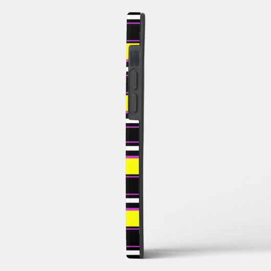 Cute black yellow stripes Case-Mate iPhone case (Achterkant / Links)