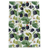 Cute Blackberries Waterverf Medium Cadeauzakje (Achterkant)