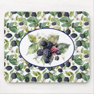 Cute Blackberries Waterverf Muismat