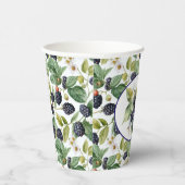 Cute Blackberries Waterverf Papieren Bekers (Rechts)