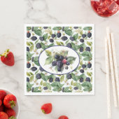 Cute Blackberries Waterverf Servet (Insitu)