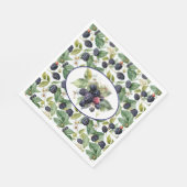 Cute Blackberries Waterverf Servet (Hoek)