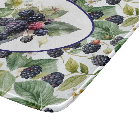 Cute Blackberries Waterverf Snijplank (Hoek)