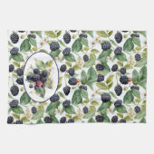 Cute Blackberries Waterverf Theedoek (Horizontaal)