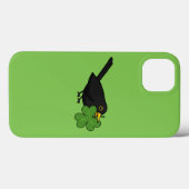 Cute Blackbird met Shamrock Clover Cartoon Case-Mate iPhone Case (Achterkant (horizontaal))