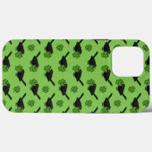 Cute Blackbird met Shamrock Clover Cartoon Case-Mate iPhone Case (Achterkant (horizontaal))
