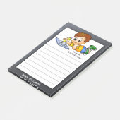 Cute Blackboard Teacher Boy Post-it® Notes (Schuin)