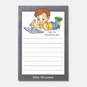 Cute Blackboard Teacher Boy Post-it® Notes (Voorkant)