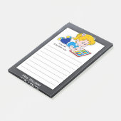 Cute Blackboard Teacher Girl Post-it® Notes (Schuin)