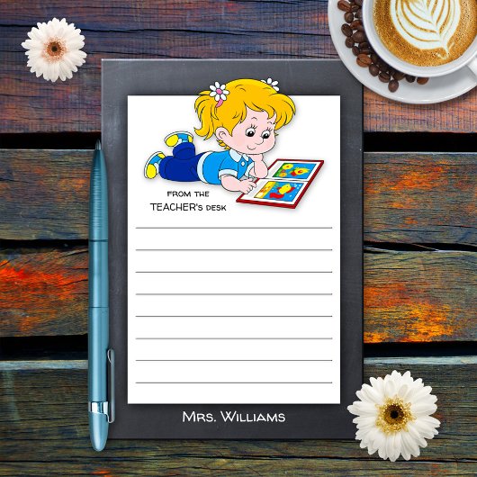 Cute Blackboard Teacher Girl Post-it® Notes