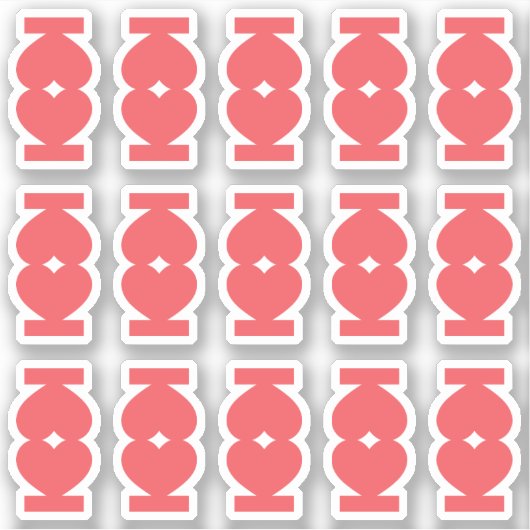 Cute Blank Heart Shape Index Tabs Journal Divider Sticker (Voorkant)