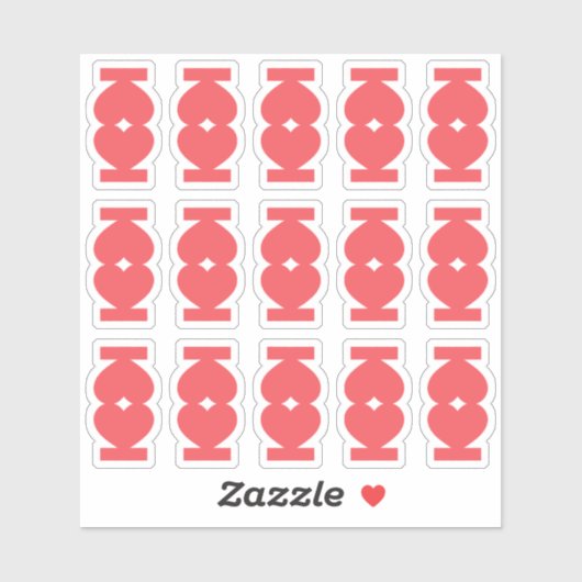 Cute Blank Heart Shape Index Tabs Journal Divider Sticker (Vel)