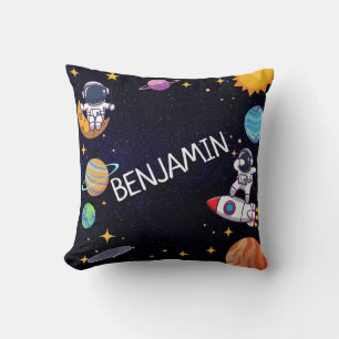 Cute Blast Off Thema Voor Elke Leeftijd Naam Kussen