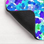 Cute blauwe aqua paarse roze patroon muismat (Hoek)