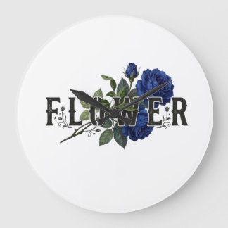 Cute Blauwe Bloem "FLOWER" Hoodie voor Meisjes, Ae Grote Klok