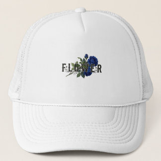 Cute Blauwe Bloem "FLOWER" Hoodie voor Meisjes, Ae Trucker Pet