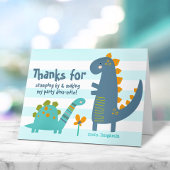 Cute Blauwe Dinosaurussen Kawaii Schattige Jongens Bedankkaart