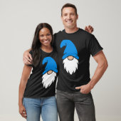 Cute Blauwe Hoed Kerst Gnome T-shirt (Unisex)