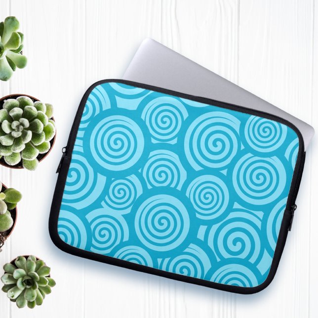 Cute blauwe laptophoes laptop sleeve (Creator heeft geüpload)