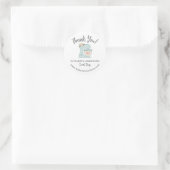 Cute Blauwe Mixer Bakkerij Bedankt Sticker (Tas)