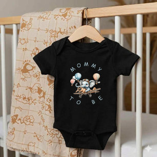 Cute Blauwe Olifant Baby Shower Mama Romper