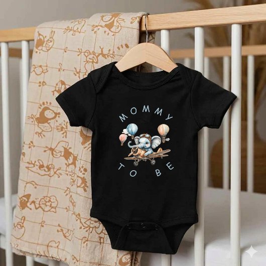 Cute Blauwe Olifant Baby Shower Mama Romper