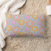 Cute Blauwe Roze Pastel Donuts & Harten Kussen (Deken)