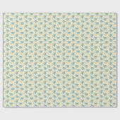 Cute Blauwe Vlinders Met Champagneglas Cadeaupapier (Vlak)