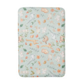 Cute Blauwgroen Baby Animal Pastel Patroon Badmat (Voorkant Verticaal)