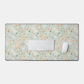 Cute Blauwgroen Baby Animal Pastel Patroon Bureaumat (Keyboard & Muis)
