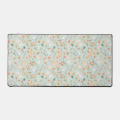 Cute Blauwgroen Baby Animal Pastel Patroon Bureaumat (Voorkant)