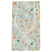 Cute Blauwgroen Baby Animal Pastel Patroon Klein Cadeauzakje (Voorkant)