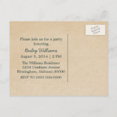 Cute Blauwgroen Bow Afstuderen Briefkaart (Achterkant)