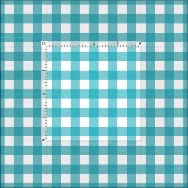 Cute Blauwgroen Gingham Stof
