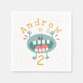  Cute Blauwgroen Monster Servet