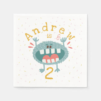 Cute Blauwgroen Monster Servet